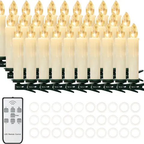 Set of 30 Clip-on LED Christmas Tree Candles (FP-01-30)
