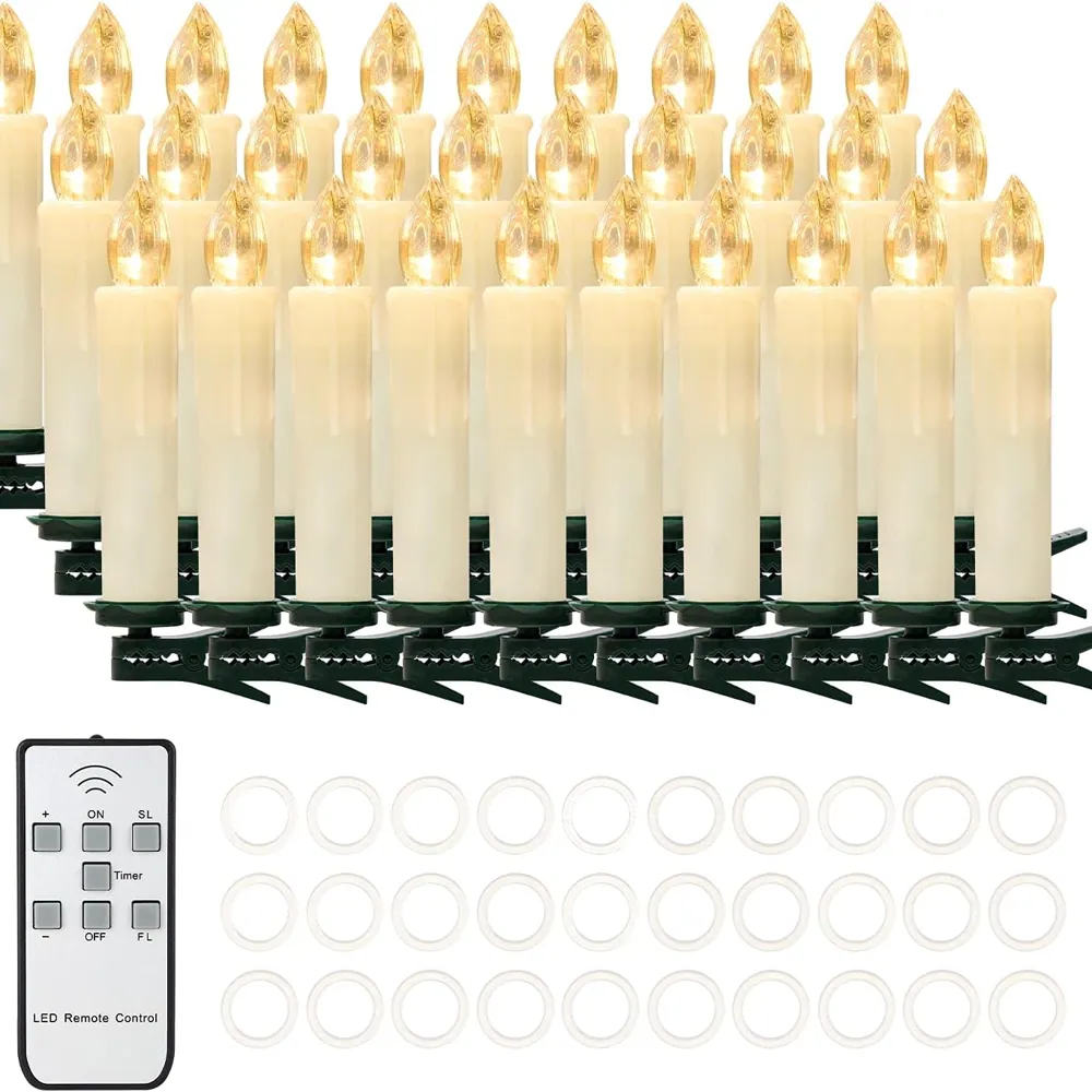 Set of 30 Clip-on LED Christmas Tree Candles (FP-01-30)