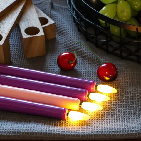 8-inch Tall Battery Operated LED Advent Candle with Remote Control Flameless (FP-21-4PP) – view 3