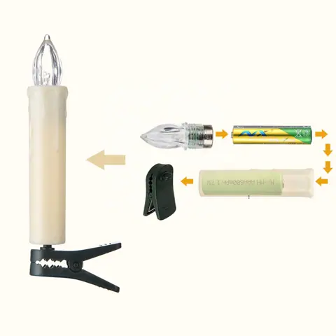Clip-On Christmas Tree LED Candles with Remote Timer (FP-02) – view 4