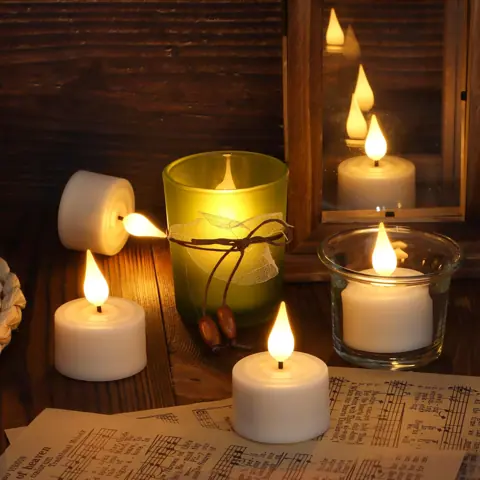 12 Rechargeable LED Tea Lights with Charging Station (TH-04-12) – view 2