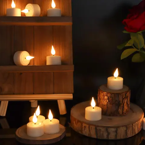 12 Rechargeable LED Tea Lights with Charging Station (TH-04-12) – view 3
