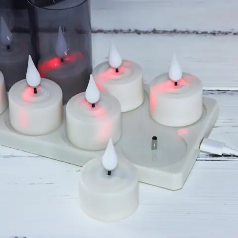 12 Rechargeable LED Tea Lights with Charging Station (TH-04-12) – view 4