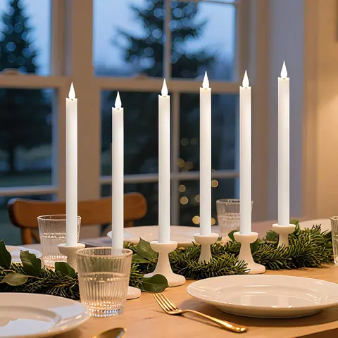 11 Inch 3D Flame LED Taper Candles with 12-Key Remote (FP-28) – view 5