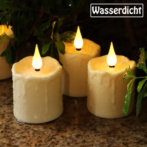 6 Pack USB-C Rechargeable LED Tea Light Candles (TH08-6) – view 3