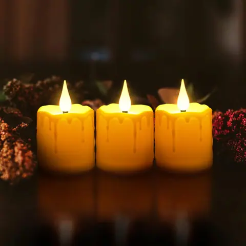6 Pack USB-C Rechargeable LED Tea Light Candles (TH08-6) – view 5