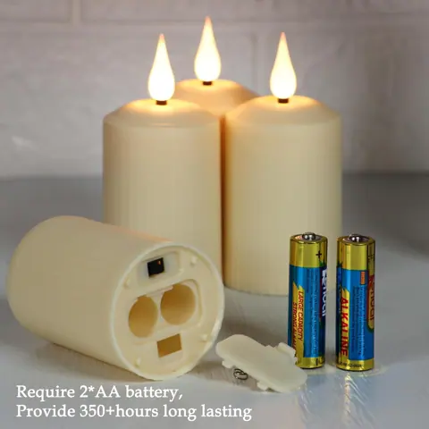 10.5 cm Flickering LED Pillar Candle with Remote Timer (TH50-2) – view 5
