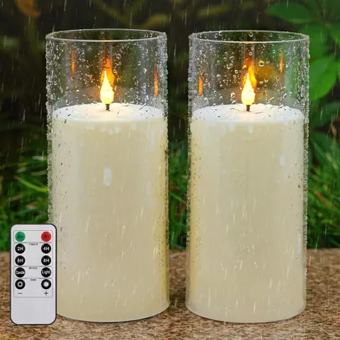 Garden Patio Yard Decor IP65 Waterproof Flickering Flame Remote Timer For (JS-W2)