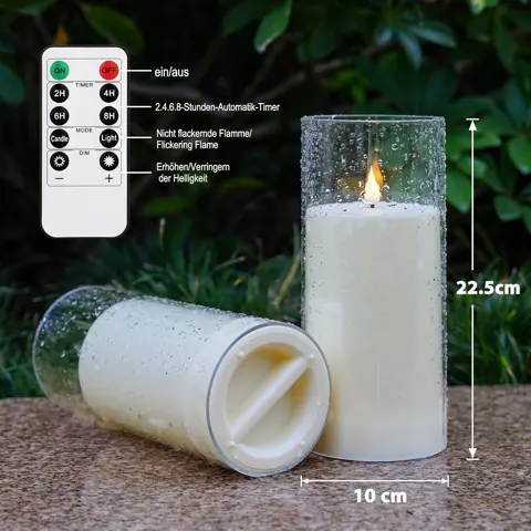Garden Patio Yard Decor IP65 Waterproof Flickering Flame Remote Timer For (JS-W2) – view 3