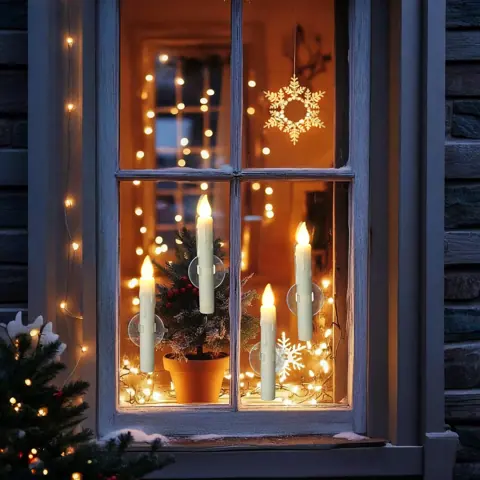 Dusk-to-Dawn Cordless LED Window Candles, Set of 6 (FP15-S) – view 4