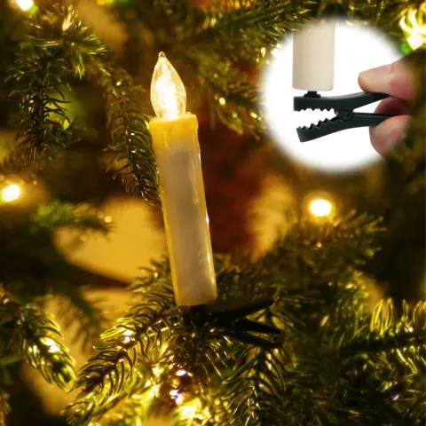 Battery Operated Christmas Tree Candle with Removable Clips Remote Control (FP-02) – view 2
