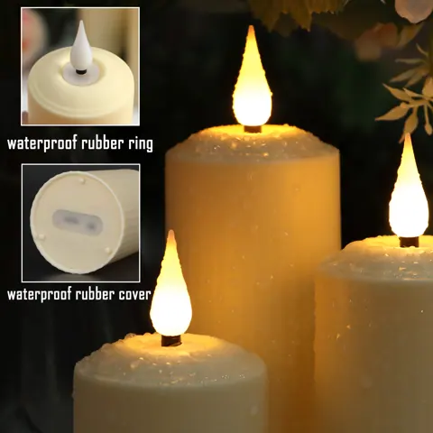 Electronic Candle USB-C Rechargeable Pillar Candle Dia 5.5 X H 17cm 3D Wick (TH50-6) – view 4