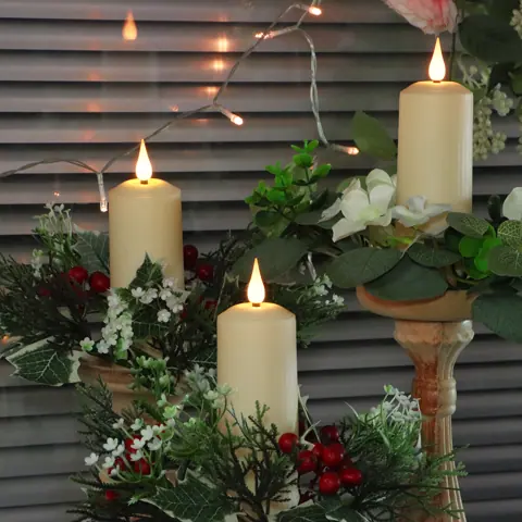 Electronic Candle USB-C Rechargeable Pillar Candle Dia 5.5 X H 17cm 3D Wick (TH50-6) – view 5