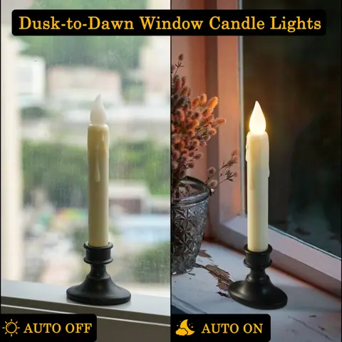 Battery Powered Electronic Candle with Light Sensor Remote Control Window LED (FP15-S)