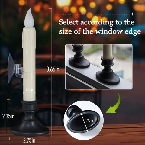 Battery Powered Electronic Candle with Light Sensor Remote Control Window LED (FP15-S) – view 4