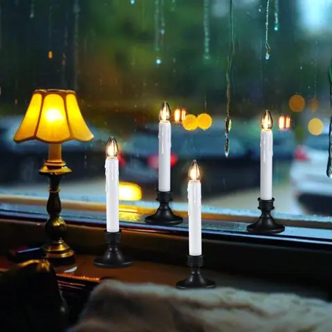 Electronic Candle Dusk to Dawn Sensor Window Candle Battery Operated (FP15-S)