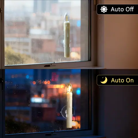 Electronic Candle Dusk to Dawn Sensor Window Candle Battery Operated (FP15-S) – view 2