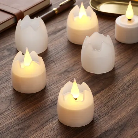 Magnetic Rechargeable LED Tea Light with Detachable Half-Open Egg-shell (T3011) – view 3
