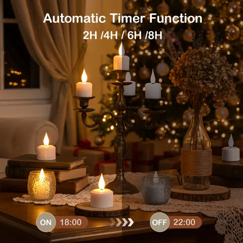 Magnetic Rechargeable LED Tea Light with Detachable Half-Open Egg-shell (T3011) – view 6