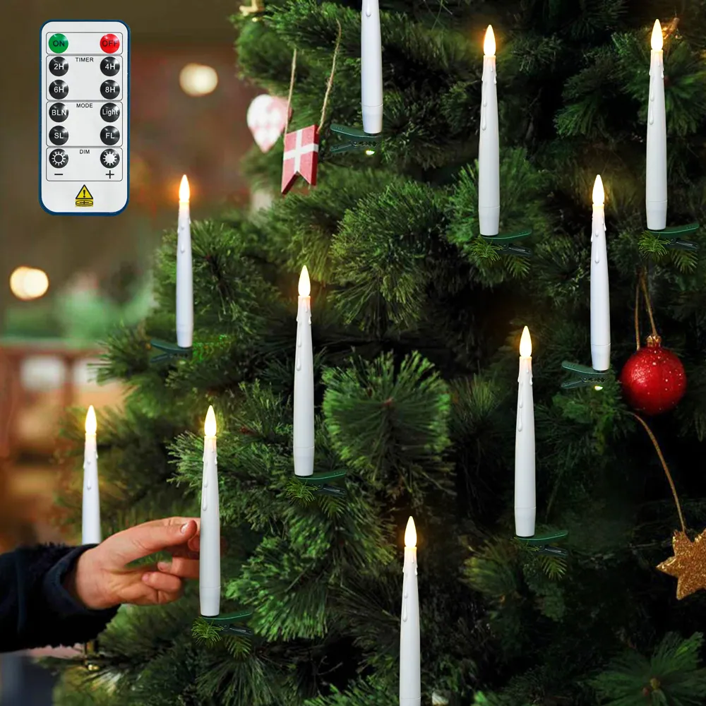 6.3 inch Battery Operated Christmas Tree Candle Remote LED Candle Light (FP12)