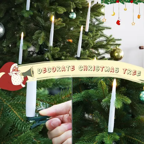 6.3 inch Battery Operated Christmas Tree Candle Remote LED Candle Light (FP12) – view 5