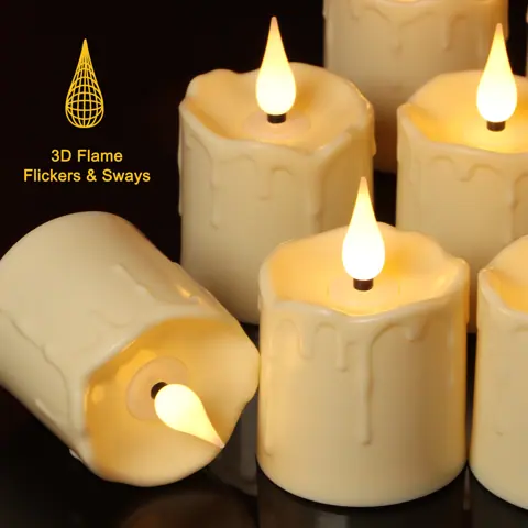 USB-C Rechargeable LED Candle Light 2x3 Inch IP44 Outdoor Remote Control (TH08-6) – view 3