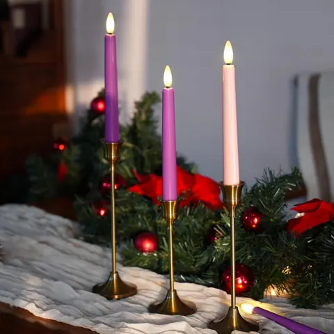 Standard Advent Candle LED Candle Light Set 3 Purple 1 Pink Battery Operated (FP-21-4PP) – view 4