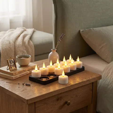 Set of 6 Magnetic Rechargeable LED Tea Lights (T301) – view 5