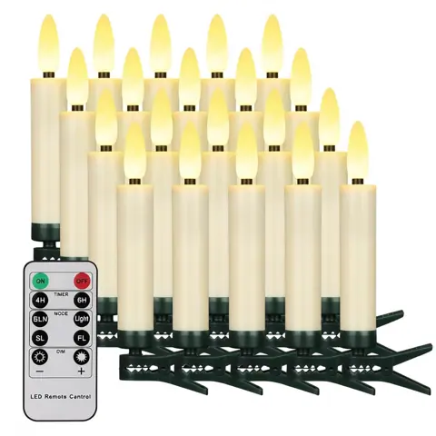 Battery Operated Warm 3D Wick Flickering LED Light Candle Remote Flameless (FP-03)
