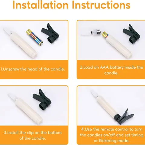 Battery Operated Warm 3D Wick Flickering LED Light Candle Remote Flameless (FP-03) – view 3