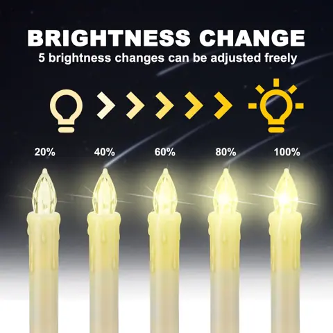 LED Window Taper Candles, 12 Pieces (FP-02) – view 4
