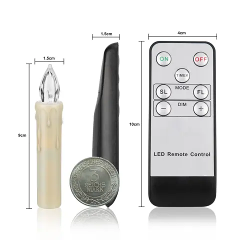 Dimmable Wireless Christmas LED Candles with Remote (FP-01) – view 4
