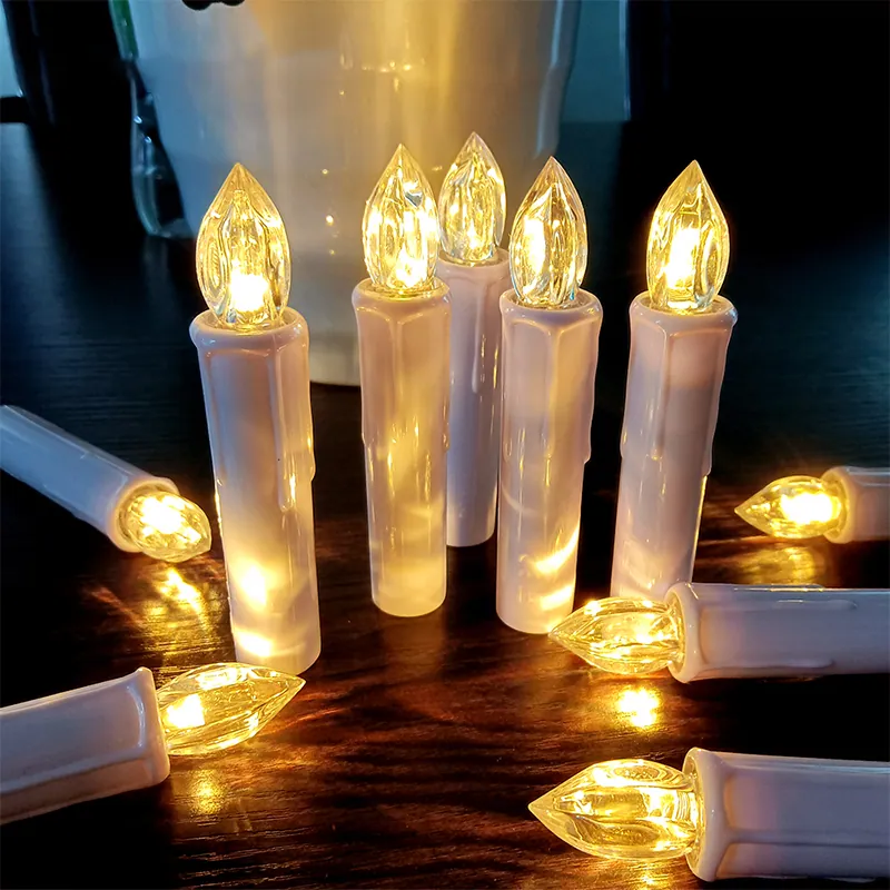 Wireless Christmas Tree Candles with Remote, 10 Pieces (FP-01)