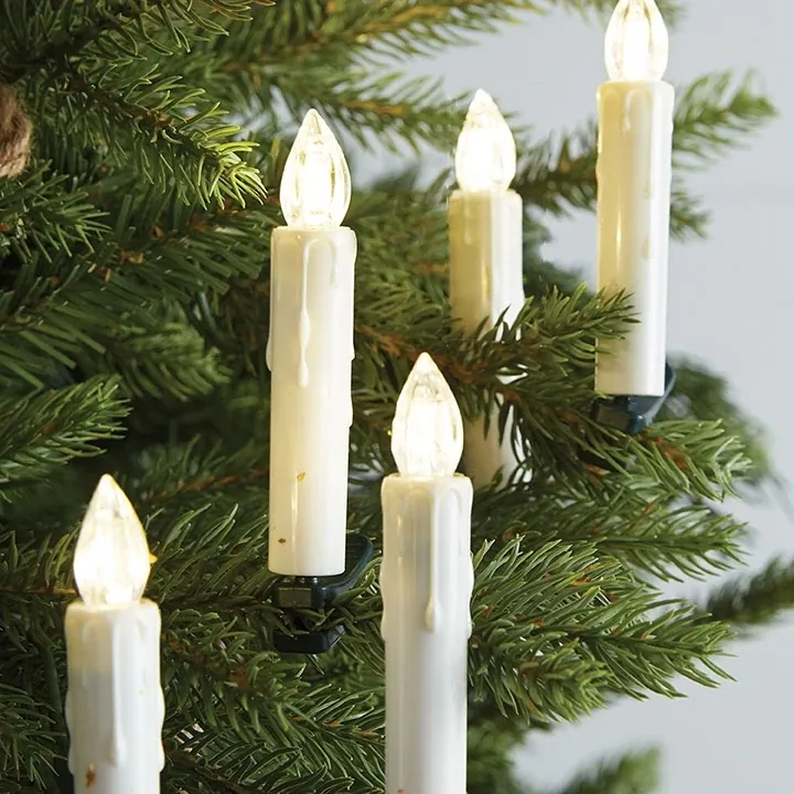3.5" Clip on LED Taper Candle Christmas Light with Remote Control Waterproof (FP-02)