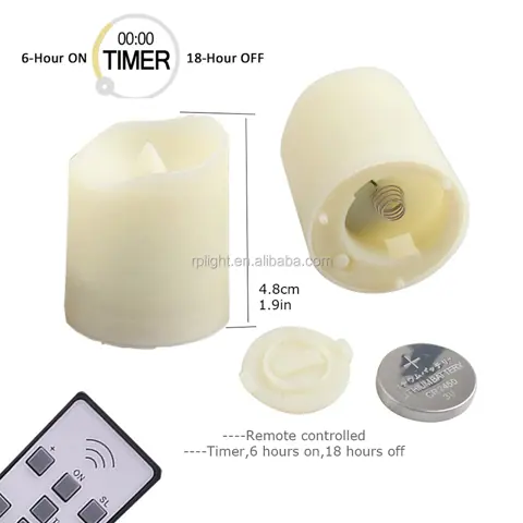 Battery Powered Flameless Mini LED Tea Light Candle (TH-01) – view 4