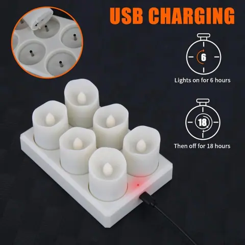 Rechargeable LED Tea Lights for Bars and Restaurants (TH-05) – view 3