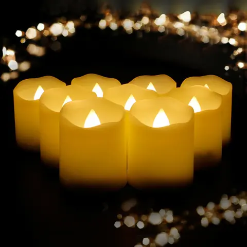 9 Pack Realistic and Bright Flickering Bulb Timer Flameless LED Tea Light (TH-01) – view 4