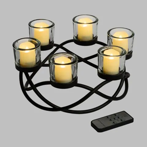 9 Pack Realistic and Bright Flickering Bulb Timer Flameless LED Tea Light (TH-01) – view 6