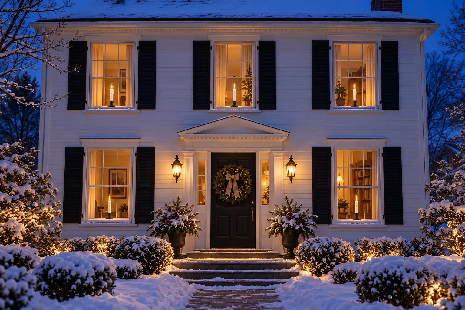 Christmas & holiday retail lit with flameless LED candles (styled scene)
